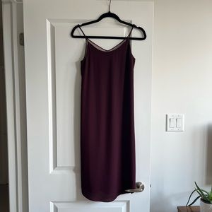 Aritzia MIDI Slip Dress with Mesh Detailing